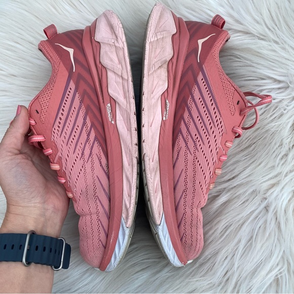 HOKA ONE ONE Arahi 4 Pink Salmon White 7.5 - Picture 4 of 10